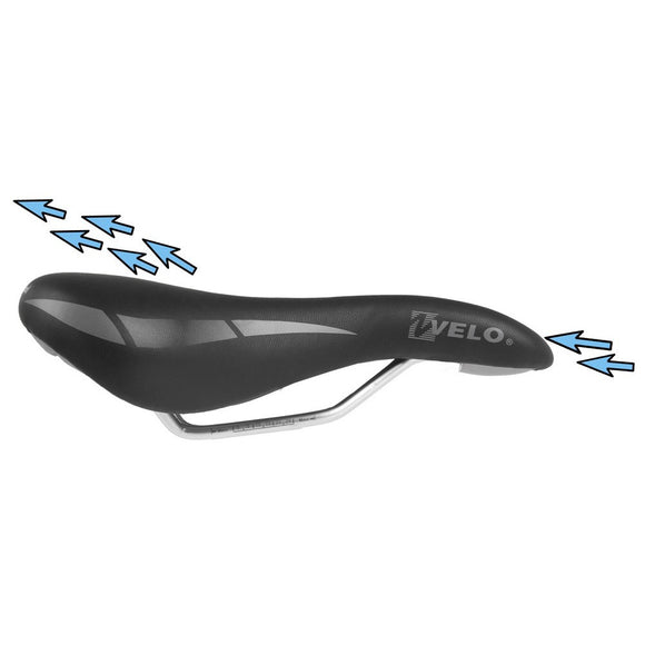 Velo wide channel Komfortsattel 270x175mm schwarz