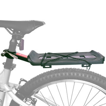 MTB-Gepäckträger 24-29 Zoll Alu mit Spanngurt und Schnellspanner, schwarz - 0