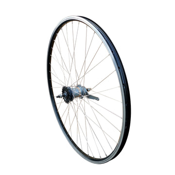 28 Zoll Hinterrad 3-Gang Shimano Nabenschaltung Rücktritt, schwarz-silber