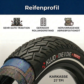 Kujo 2 Stk. 26 Zoll Reifen 26x1.95 mit Pannenschutz, 50-559, KU-2005 - 0