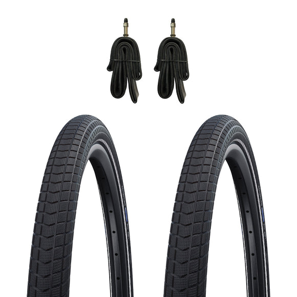 2 Stk. 20 Zoll Reifen 20x2.15 Schwalbe Big Ben mit Pannenschutz und Schlauchauswahl, 55-406, 67 TPI