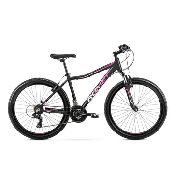 26 Zoll Romet Rambler Jolene 6.0 Mountainbike 21-Gang, 15" Alurahmen, Schwarz-Pink
