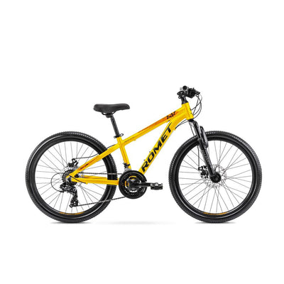 24 Zoll Romet Rambler Dirt Kinderfahrrad 21-Gang, 13" Alurahmen, Gelb