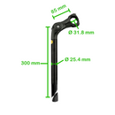 Promax Lenkervorbau 85x300mm Alu/Stahl für 1.1/8 Zoll, 31.8 Lenkerklemmung, verstellbar, schwarz-2