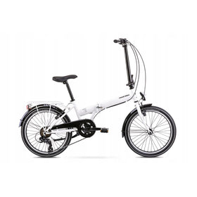 20 Zoll Romet Wigry Eco Klappfahrrad 6-Gang, 13" Stahlrahmen, Weiss
