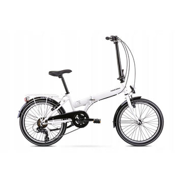 20 Zoll Romet Wigry Eco Klappfahrrad 6-Gang, 13" Stahlrahmen, Weiss