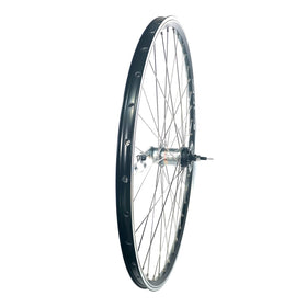 28 Zoll Hinterrad 3-Gang Shimano Nabenschaltung Rücktritt, Geöste Alu-Hohlkammerfelge schwarz-silber