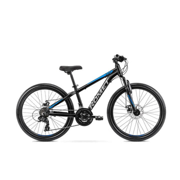 24 Zoll Romet Rambler Dirt 21-Gang, 13" Alurahmen, Blau-Schwarz