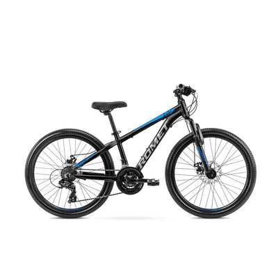 24 Zoll Romet Rambler Dirt 21-Gang, 13" Alurahmen, Blau-Schwarz
