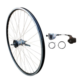 28 Zoll Hinterrad 3-Gang Shimano Nabenschaltung Rücktritt, schwarz-silber - 0