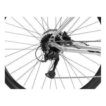 28 Zoll Romet Orkan 4M Lite Crossrad 24-Gang 20" Alurahmen, Silber - 0