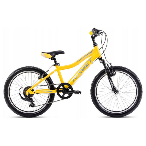 20 Zoll Romet Rambler Kid 2 Kinderfahrrad 6-Gang, 10" Alurahmen, Gelb