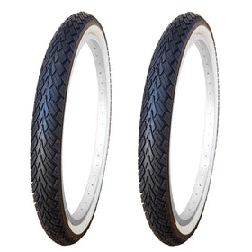 2 Stk. 20 Zoll Reifen 20x1.75 mit Weisswand inkl. Schläuche AV, 47-406, KU-2005 - 0