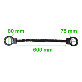 Resul Handschellenschloss Ø8 x 600mm mit Stahlgliedern inkl. Tasche f. E-Scooter - 0