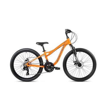 24 Zoll Romet Rambler Fit Mountainbike 21-Gang, 13" Alurahmen, Orange-Silber