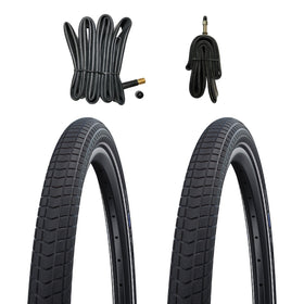 2 Stk. 20 Zoll Reifen 20x2.15 Schwalbe Big Ben mit Pannenschutz und Schlauchauswahl, 55-406, 67 TPI