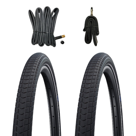 2 Stk. 20 Zoll Reifen 20x2.15 Schwalbe Big Ben mit Pannenschutz und Schlauchauswahl, 55-406, 67 TPI