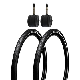 2x 28 Zoll Fahrradreifen Goodyear 700x30c Pannenschutz & Reflex + Schläuche FV