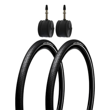 2x 28 Zoll Fahrradreifen Goodyear 700x30c Pannenschutz & Reflex + Schläuche FV