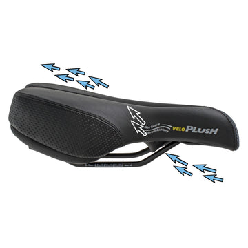 Velo Plush Deep channel Komfortsattel 263x165mm schwarz - 0