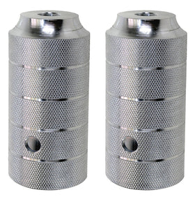 1 Paar BMX-Fußraster Pegs Alu für 14mm Achsen, silber