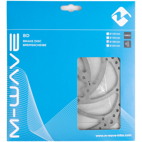 M-Wave Bremsscheibe Ø 160mm / Ø 180mm aus Edelstahl mit Schrauben