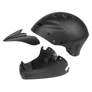 M-Wave Downhillhelm Fullfacehelm schwarz ABS Hartschale Gr. M / Gr. L auswählbar - 0