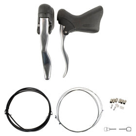 Bremshebel Set Rennrad Bremsgriffe Fahrrad Bremse Bremshebelsatz Alu inkl. Züge