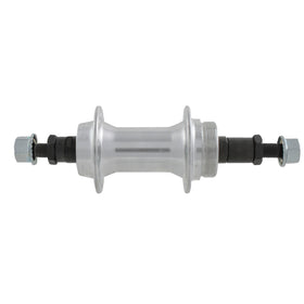 Hinterradnabe Alu, Einbaumaß 130mm, Achslänge 175mm, 3/8" Gewinde, silber