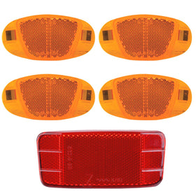 Reflektor-Set mit 4 Stk. Speichenreflektor und 1 Stk. Z-Reflektor