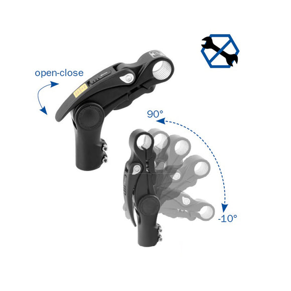 Promax Ahead-Vorbau 1.1/8 Zoll 110mm für 25.4mm Lenker, werkzeuglos verstellbar