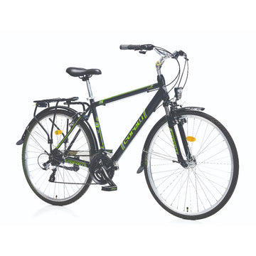28 Zoll Corelli Forista Cityfahrrad 24-Gang, 20" Alurahmen Grau-Grün